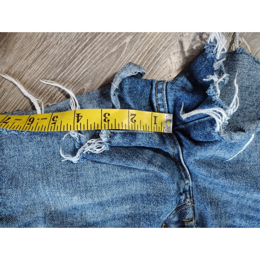 PacSun High Rise Icon Short Size 26 Raw Hem Embroidered Pocket‎ Button Fly - Picture 12 of 12